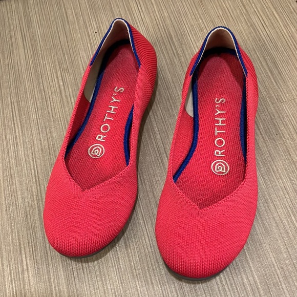 Rothy’s round toe flats hot pink color size 5.5 - Picture 2 of 13